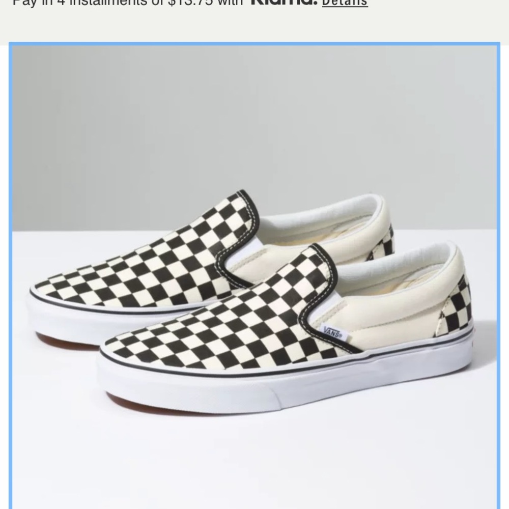 checkerboard slip on vans